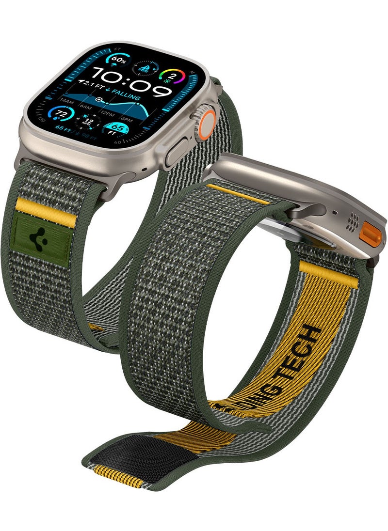 Spigen Athlex Air Apple Watch Band for Apple Watch Ultra 2/1 49mm, Series 10 46mm, 9/8/7 45mm, SE2/SE/6/5/4 44mm, 3/2/1 42mm Adjustable Loop Band Strap - Active Green  - Image 1