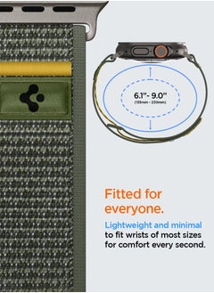 Spigen Athlex Air Apple Watch Band for Apple Watch Ultra 2/1 49mm, Series 10 46mm, 9/8/7 45mm, SE2/SE/6/5/4 44mm, 3/2/1 42mm Adjustable Loop Band Strap - Active Green  - Image 3