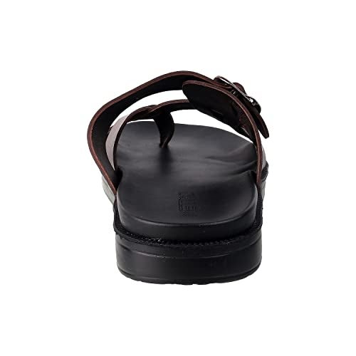 Metro Men Brown Leather Thong Slipper | Chappal | Open Sandal UK/8 EU/42 (16-816) - Image 4