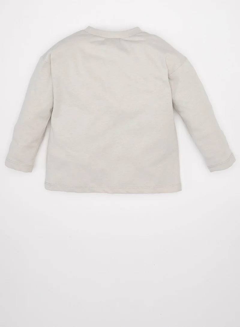 ديفاكتو تيشيرت ديزني ميكي وميني بأكمام طويلة ورقبة دائرية