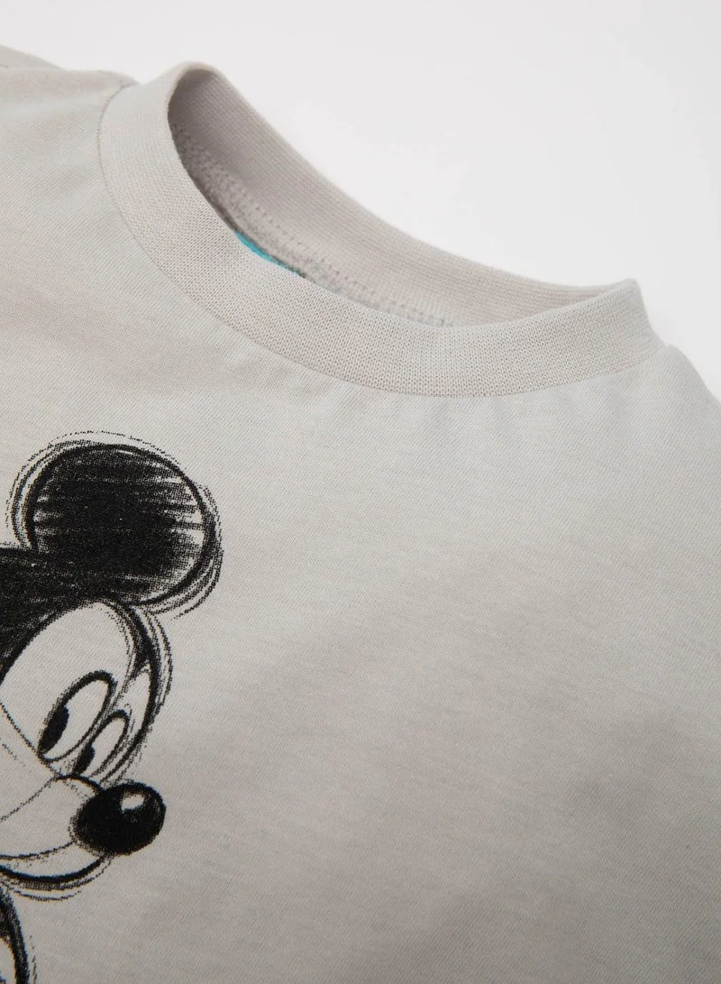 DeFacto  Disney Mickey & Minnie Crew Neck Long Sleeve T-Shirt  | Best Price UAE