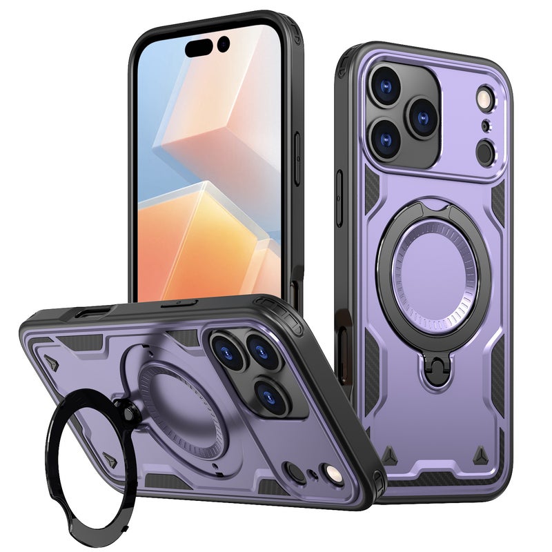 Shockproof Magnetic Phone Case with Built-in Kickstand for iPhone 17 Pro Max, 16 Pro Max, 15 Pro Max, 14 Pro Max - Image 5
