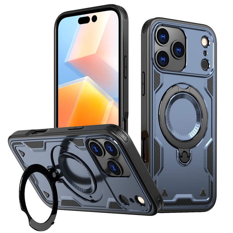 Shockproof Magnetic Phone Case with Built-in Kickstand for iPhone 17 Pro Max, 16 Pro Max, 15 Pro Max, 14 Pro Max - Image 4