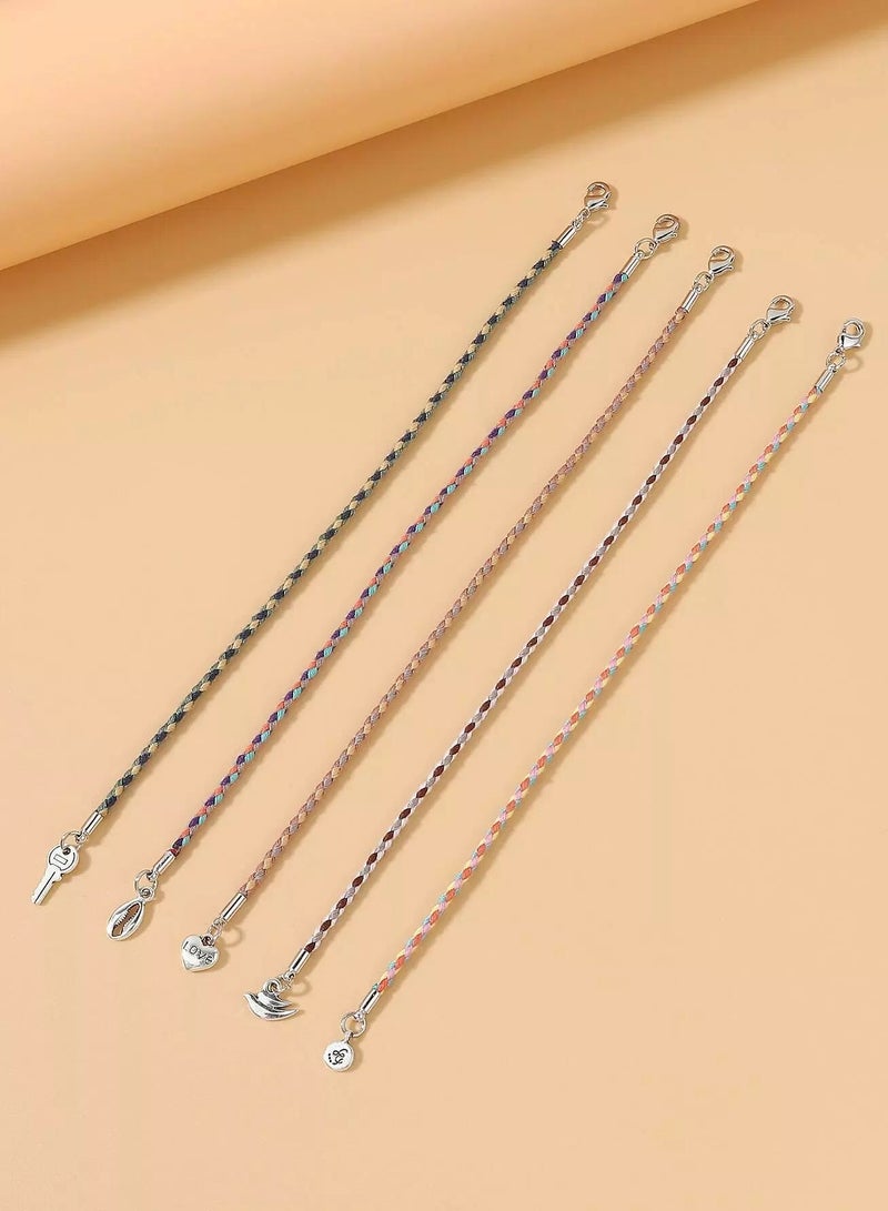 5pcs Colorful Braided Bracelet  - Image 2