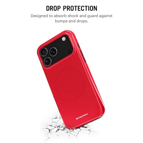 DailyObjects Enamel Bumper MagSafe Case for iPhone 17 Pro Max Compatible with Mag-Safe Wireless Charging | Red Hybrid Magnetic Back Cover - Image 4