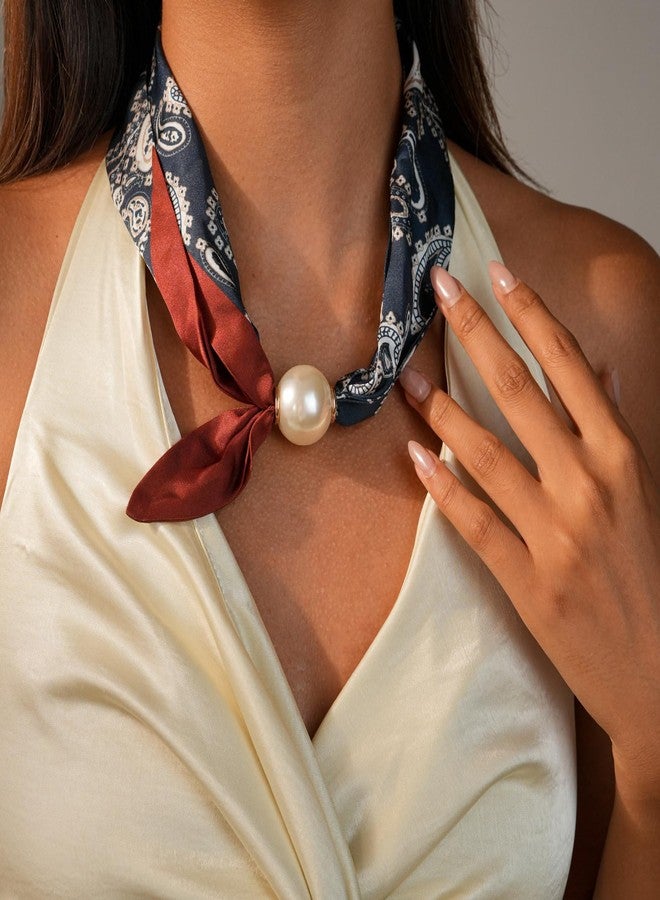 MIFYNN Silk Scarf Necklace for Woman Trendy Boho Scarf Necklace with Charm Western Country Cowgirl Cowboy Jewelry Gift - Image 2