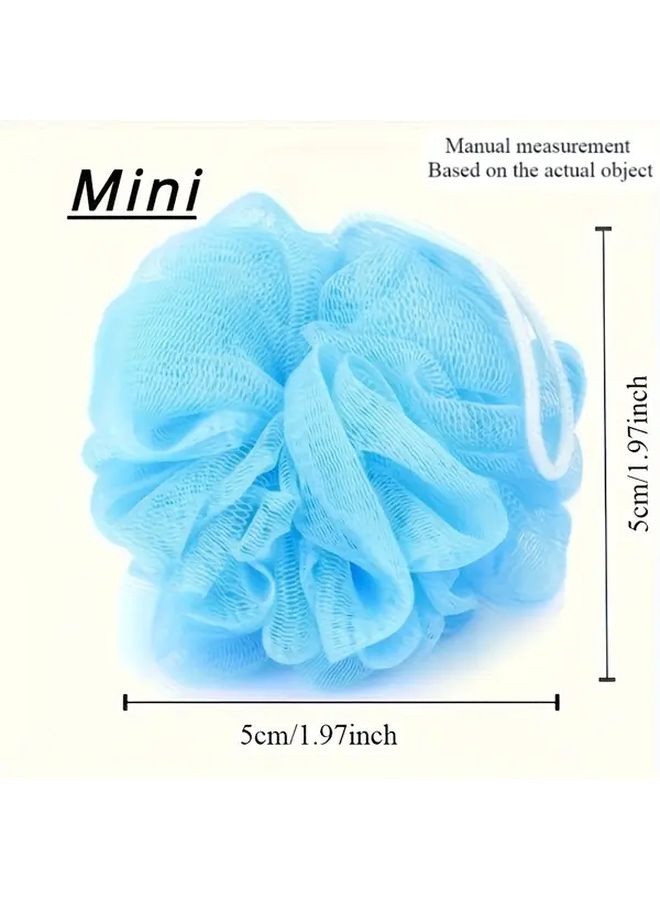Colorful 2pcs Mini Bath Scrubber Balls And Towels Set - Image 3