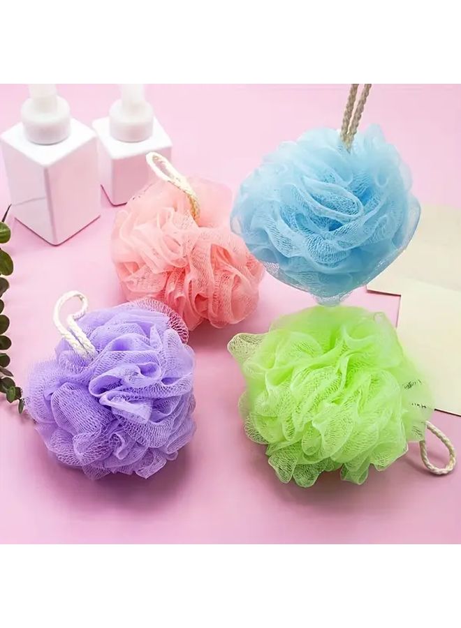 Colorful 2pcs Mini Bath Scrubber Balls And Towels Set - Image 1