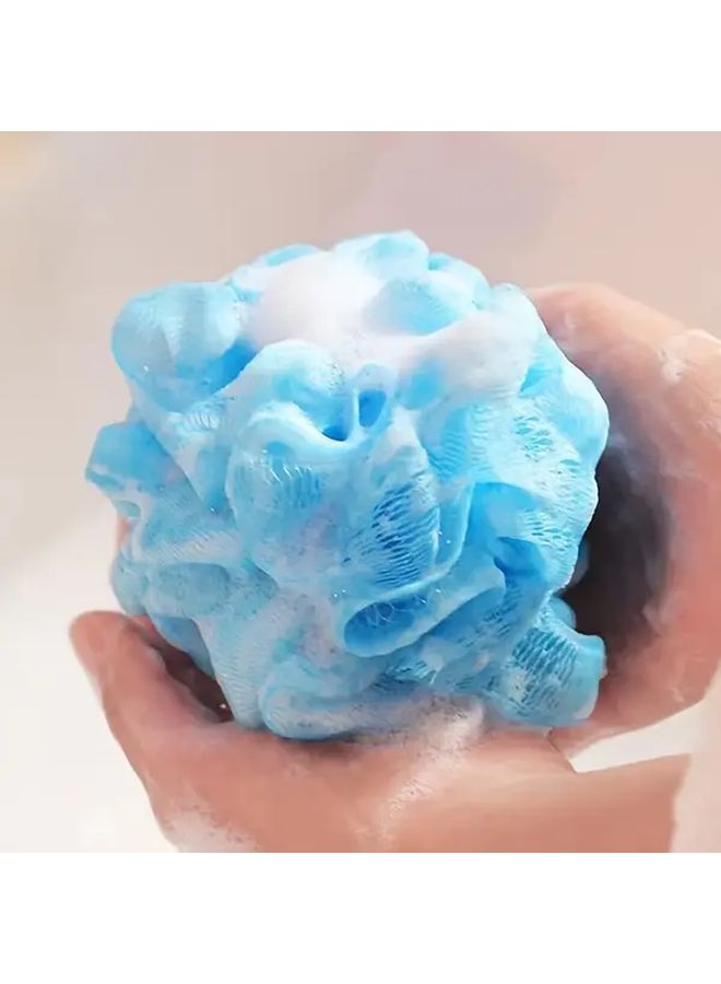 Colorful 2pcs Mini Bath Scrubber Balls And Towels Set - Image 5
