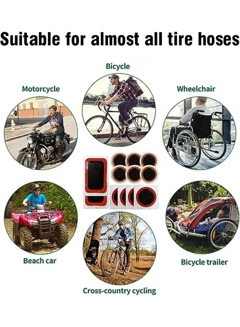 YelaJoy Puncture Bike Tire Repair Kit, 40 pcs Tire Patches and 4pcs Metal Rasps, 3 Tyre sealant，2 Valve，2 Crowbar，4 Rubber tube，Bicycle Tire Repair Kit, Practical Bike Tire Patch Kit Road Bike Tire Patch Tool Easy & Quick Repair for Bicycles(55pcs) - Image 4