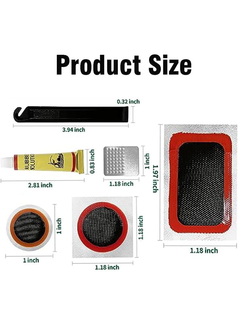 YelaJoy Puncture Bike Tire Repair Kit, 40 pcs Tire Patches and 4pcs Metal Rasps, 3 Tyre sealant，2 Valve，2 Crowbar，4 Rubber tube，Bicycle Tire Repair Kit, Practical Bike Tire Patch Kit Road Bike Tire Patch Tool Easy & Quick Repair for Bicycles(55pcs) - Image 2