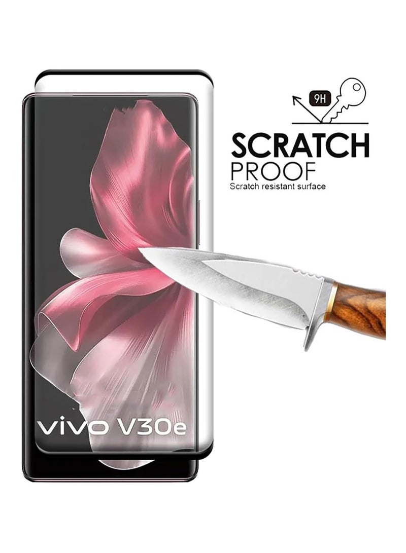 general 1+2-piece set compatible with Vivo V30e 5G protective case and (2 pieces) screen protector tempered glass protective film soft TPU transparent protective case - Image 2