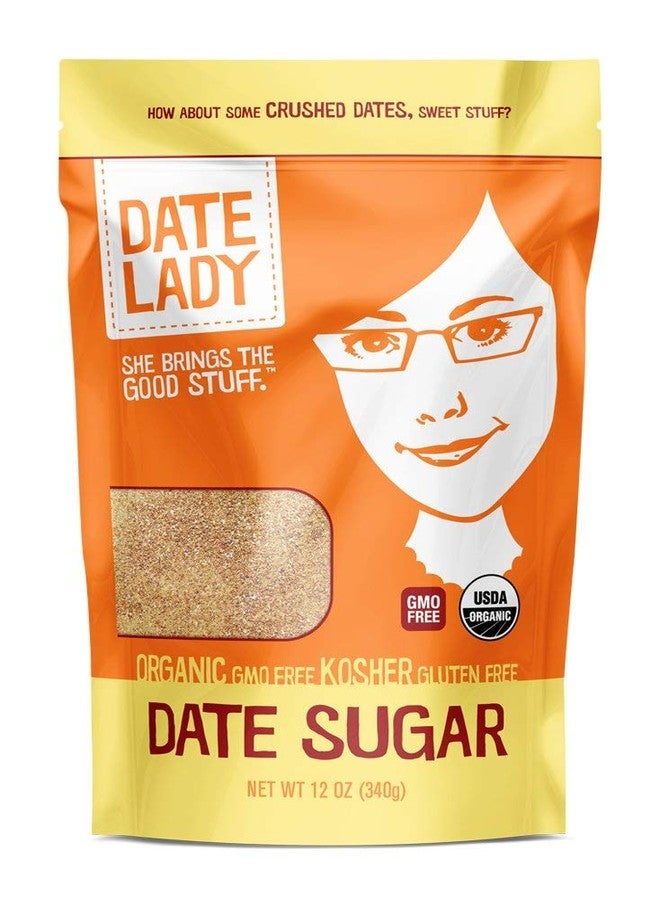 DATE LADY Organic Date Sugar, 12 oz | 100% Whole Food Sweetener | Vegan, Paleo, Gluten-free & Kosher | 100% Ground Dates | Contains Fiber from the Date (1 Bag) - Image 1
