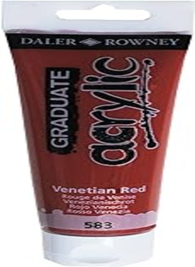 Daler Rowney 123120583 acrylic Color Tube, Venetian Red - 120 ml