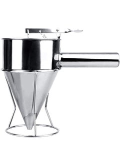 DMAYA Pancake Batter Dispenser Stainless Steel With Stand Funnel Cake Batter Dispenser Large Hole Stainless Steel Pancake Batter Dispenser Funnel Dispenser With Stand For Takoyaki And Baking  - Image 2