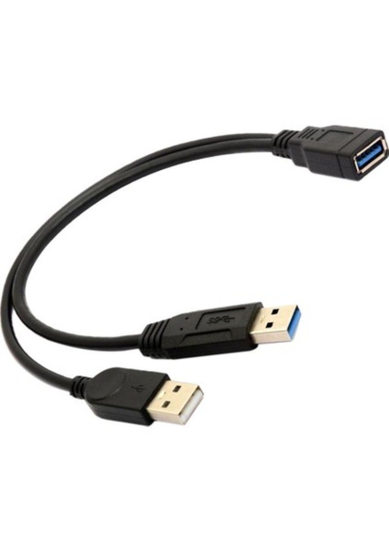مُقسم تحويل كابل USB 3.0 عالي السرعة - بنية نحاسية ومغلف مطاطي لنقل البيانات الداخلي والخارجي - Image 1