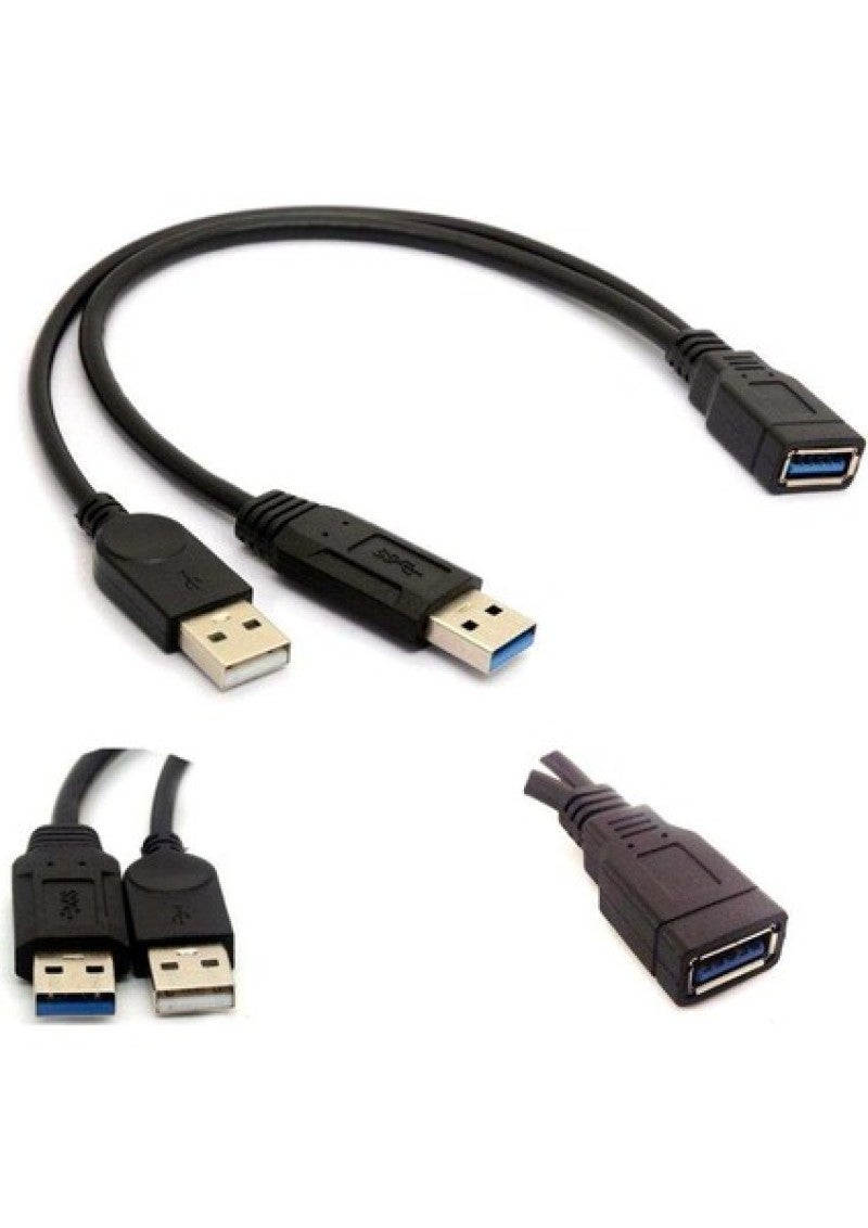 مُقسم تحويل كابل USB 3.0 عالي السرعة - بنية نحاسية ومغلف مطاطي لنقل البيانات الداخلي والخارجي - Image 5