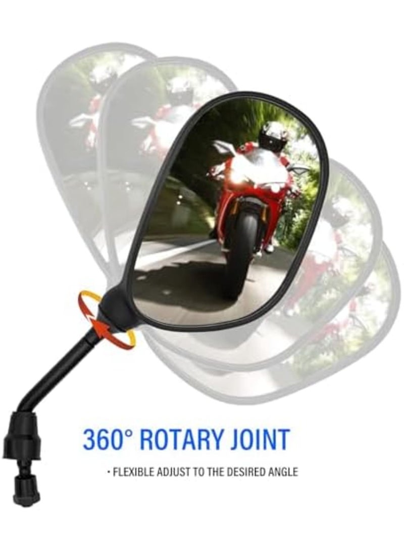 SYOSI ATV Motorcycle Rear View Mirror, 360 Degrees Ball-Type Side Rearview Mirror, Motorcycle Mirror for Motocycle Scooter Moped Sportsman Dirt Bike Cruiser(1 Pair) - Image 4
