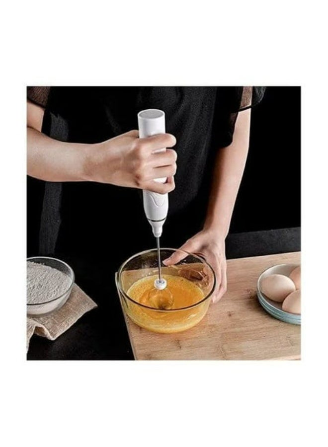 Milk Frother Handheld & Electric Whisk - USB Rechargeable Foam Maker with 3 Adjustable Speeds & 2 Stainless Steel Heads for Coffee, Cappuccino, Latte & Eggs - Image 4