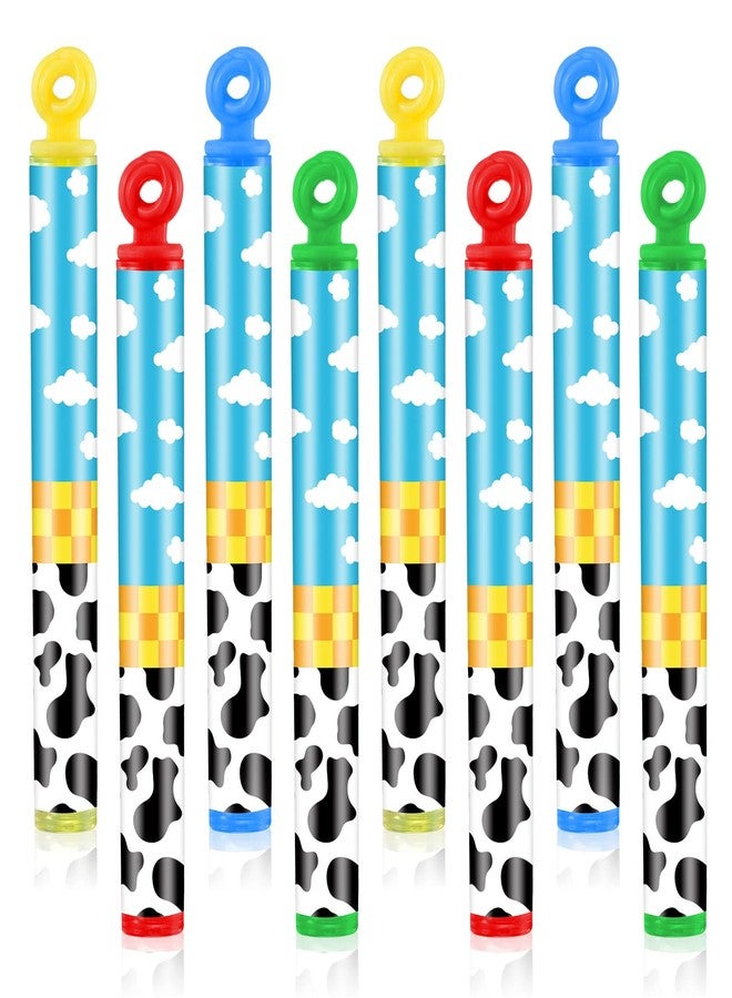 Rotatingpals 32 Pcs Story Party Favors Bubble Wands Blue Sky White Clouds and Cow Print Bubble Wand Party Favors for Adult Summer Activity Birthday Prizes Goodie Bag Stuffers Gifts Wedding Supplies - Image 1