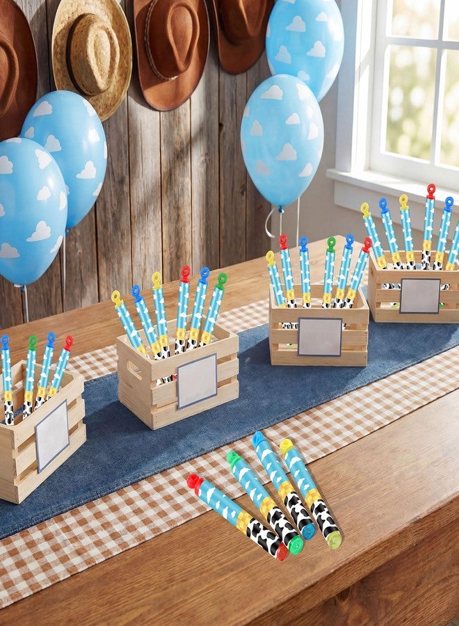 Rotatingpals 32 Pcs Story Party Favors Bubble Wands Blue Sky White Clouds and Cow Print Bubble Wand Party Favors for Adult Summer Activity Birthday Prizes Goodie Bag Stuffers Gifts Wedding Supplies - Image 3