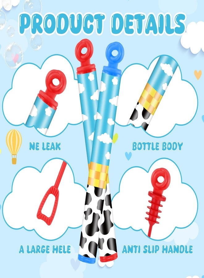 Rotatingpals 32 Pcs Story Party Favors Bubble Wands Blue Sky White Clouds and Cow Print Bubble Wand Party Favors for Adult Summer Activity Birthday Prizes Goodie Bag Stuffers Gifts Wedding Supplies - Image 2