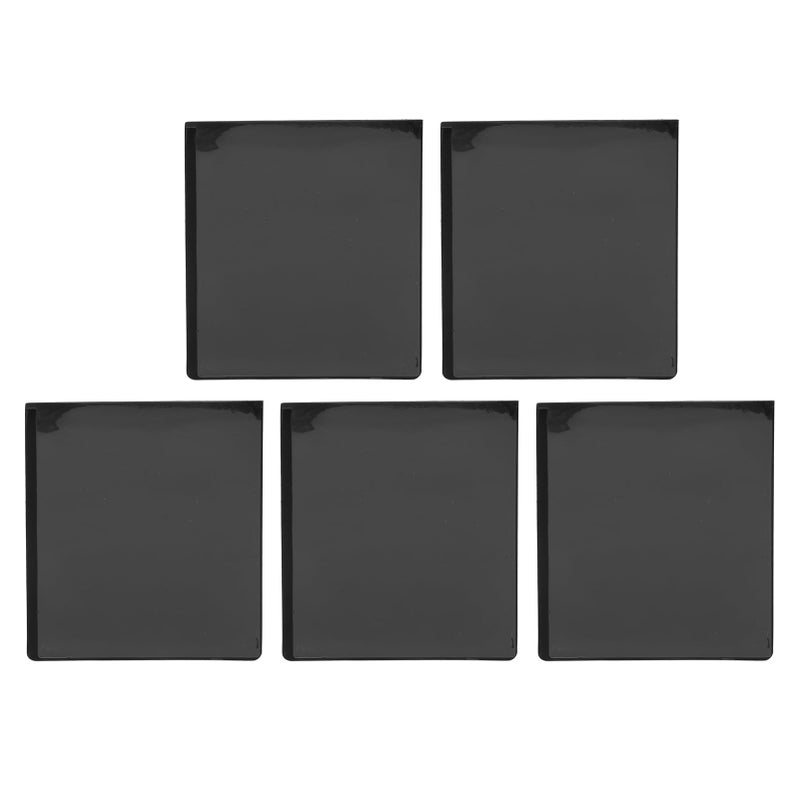 Black Magnetic Photo Frames Set of 5 Reusable Picture Pockets With Clear Protective Cover Flexible Panel For Home And Office Display - Image 2