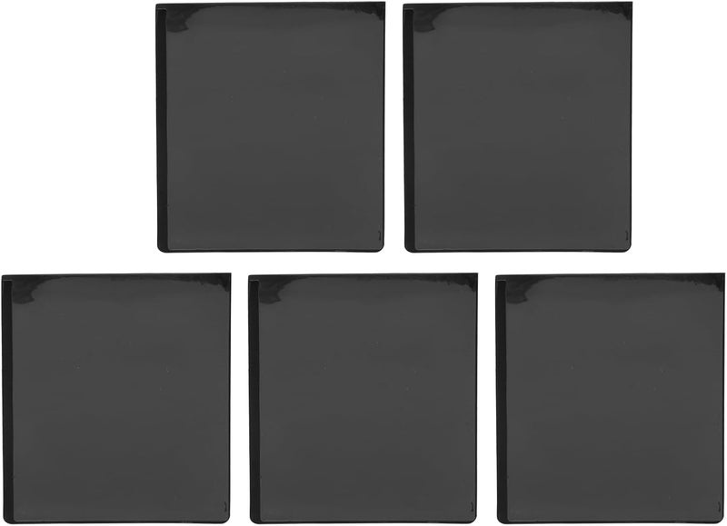 Black Magnetic Photo Frames Set of 5 Reusable Picture Pockets With Clear Protective Cover Flexible Panel For Home And Office Display - Image 1