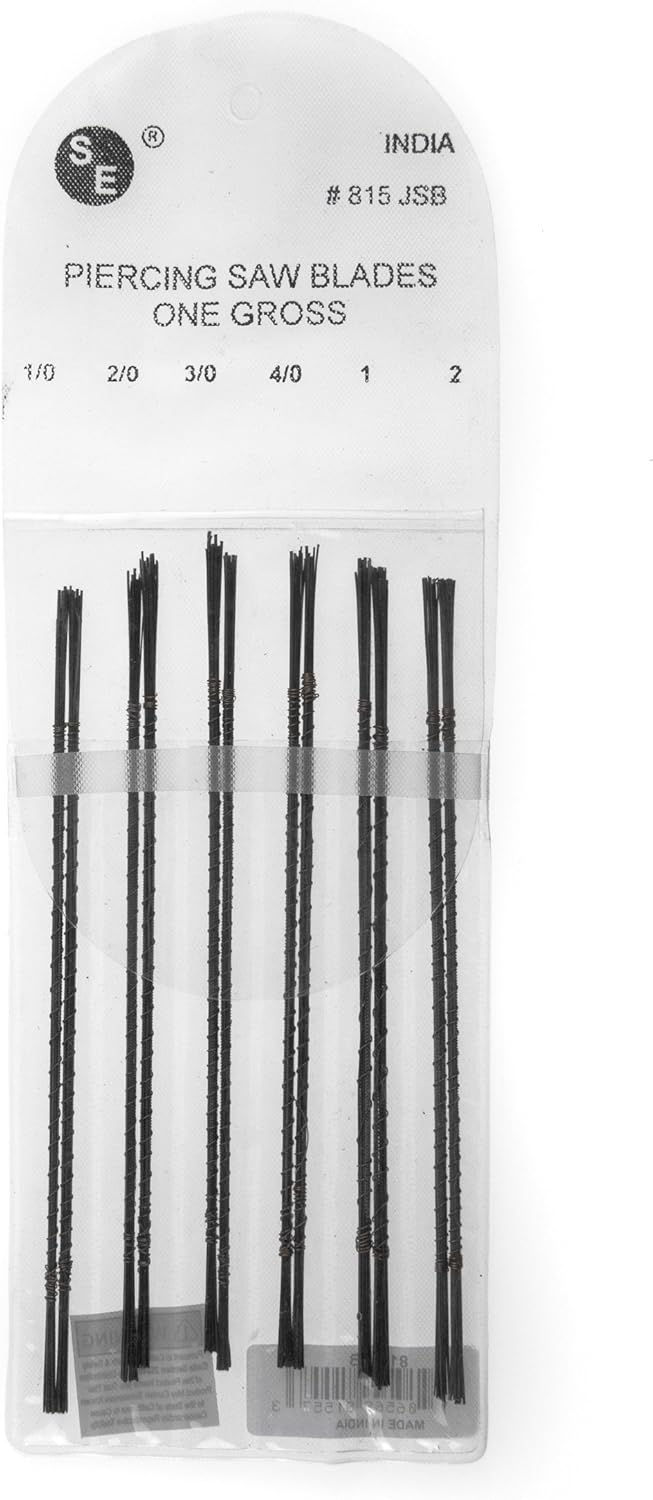SE 3in1 Professional Jewelers Saw Set Saw Frame 144 Blades and VSlot Bench Pin with Clamp Versatile Tools for Precise Jewelry Making - Image 5