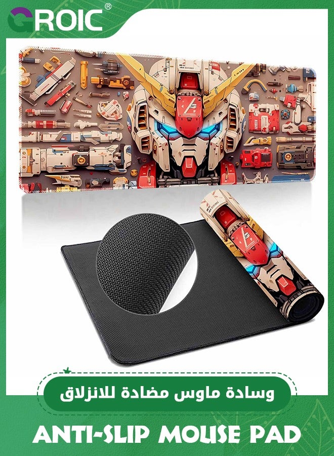GROIC Desk Mat Machine War Boys Desk Pad, Large Mouse Pad Gaming Mousepad Extended, Keyboard Pad, Laptop Computer Mouse Keyboard Mat for Office Desk Decor (900*400*4mm)  - Image 1
