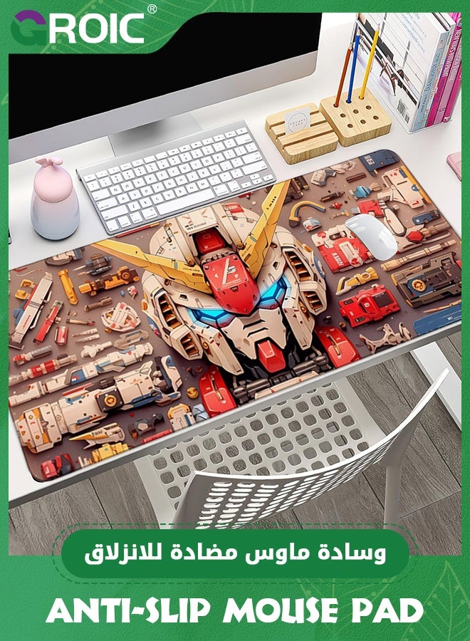 GROIC Desk Mat Machine War Boys Desk Pad, Large Mouse Pad Gaming Mousepad Extended, Keyboard Pad, Laptop Computer Mouse Keyboard Mat for Office Desk Decor (900*400*4mm)  - Image 3