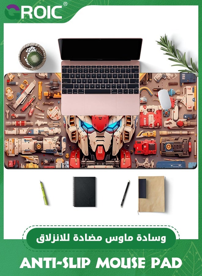 GROIC Desk Mat Machine War Boys Desk Pad, Large Mouse Pad Gaming Mousepad Extended, Keyboard Pad, Laptop Computer Mouse Keyboard Mat for Office Desk Decor (900*400*4mm)  - Image 4