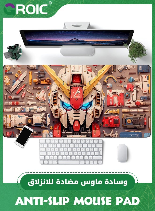 GROIC Desk Mat Machine War Boys Desk Pad, Large Mouse Pad Gaming Mousepad Extended, Keyboard Pad, Laptop Computer Mouse Keyboard Mat for Office Desk Decor (900*400*4mm)  - Image 2