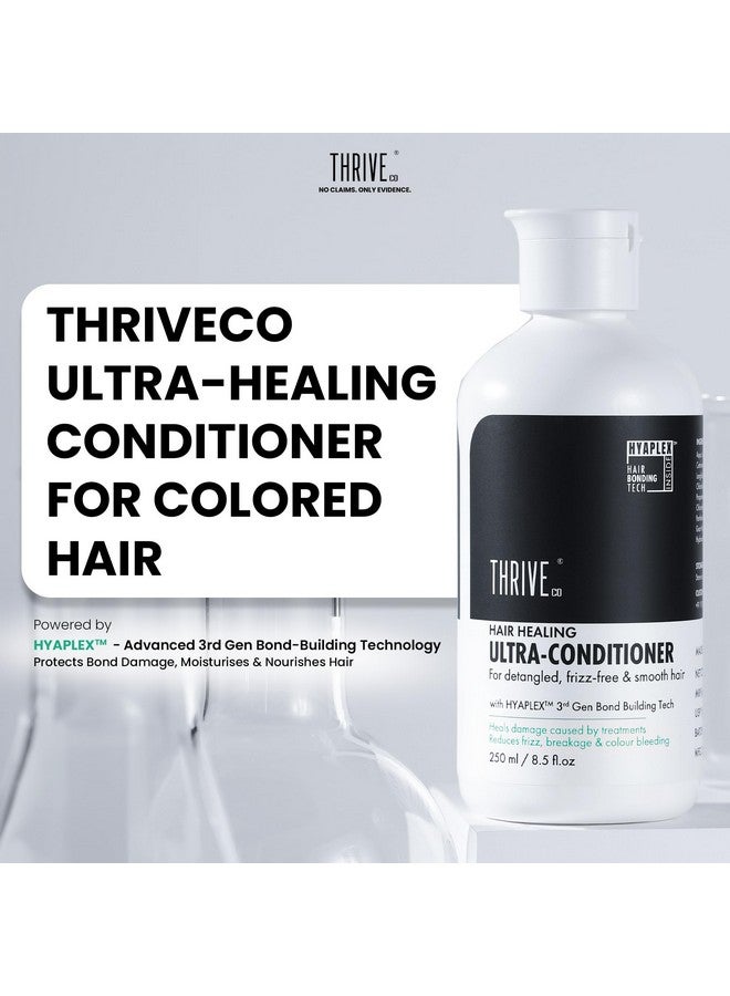 THRIVECO Hair Healing Ultra-Conditioner For Hair Damage Repair | For Dry And Frizzy Hair Caused By (Color/ Heat/ Chemical) Treatments | With Bond Building Tech Hyaplex™ | Reduces Frizz, Breakage & Colour Bleeding | For Men & Women | Sulphate And Paraben Free | 250Ml - Image 1