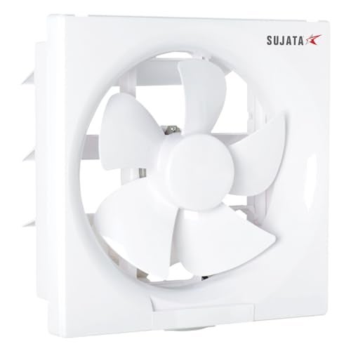 Sujata 8 Inch Premium Exhaust Fan for Kitchen, Bathroom & Office | 2 Years Warranty | 200mm High Air Delivery Exhaust Fan, 2100 RPM, 100% Copper Winding, Strong Air Suction (EPB81HS - White) - Image 1