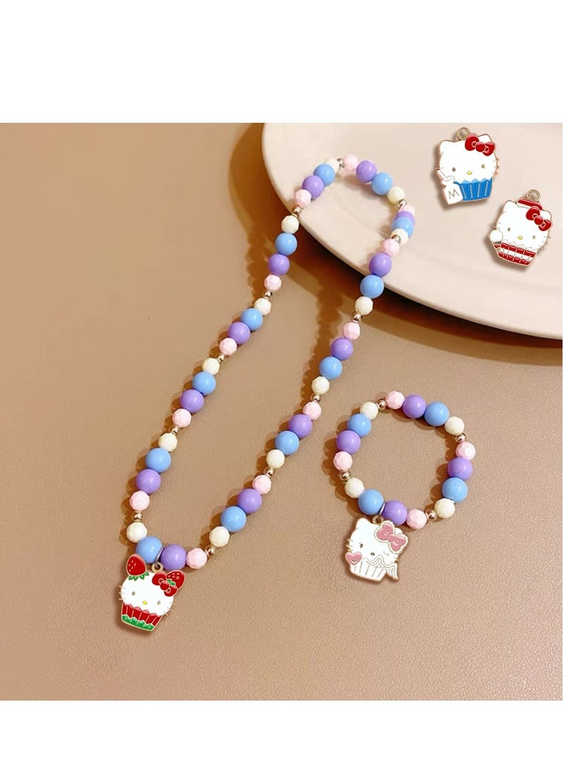 SYOSI 24 Pcs Enamel Cat Charms, 6 Styles Cute Cat Charms Earring Necklace Bracelet Pendants Crafts, Cartoon Cake Cat for Diy Jewelry Making for Girls, Teen Girls, Women - Image 3