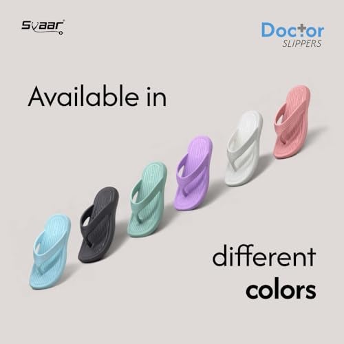 SVAAR Women's Flip-Flops Slippers | Orthopedic, Diabetic, Pregnancy | Soft Doctor Anti-Skid Slipper for Women | Comfortable & Lightweight | All Day Wear Flip-Flops Slipper Black - Image 5
