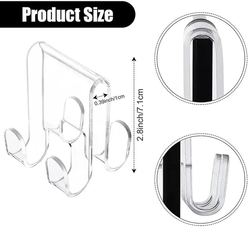 Strong Adhesive Acrylic Shower Hanger Transparent Towel Bathrobes Hook Bathroom Essential - Image 5