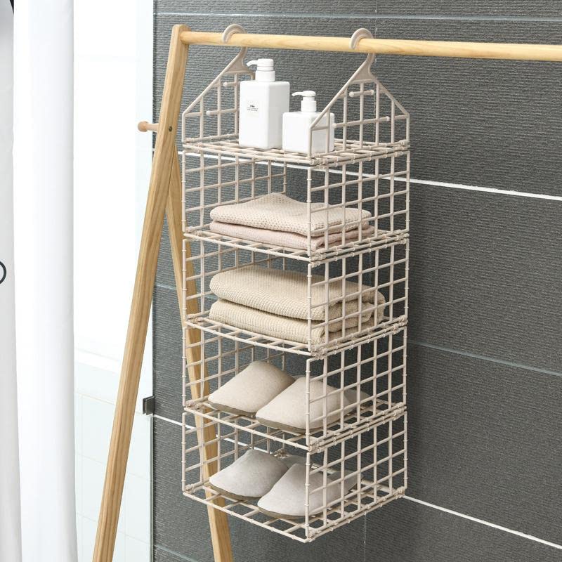 Wincy Wincy 5 Layer Folding Clothes Storage Racks Dormitory Closet for Students Wardrobe Shelves Underwear Socks Scarf tShirt etc Hanging Organizer Storage Holders Racks - Image 2
