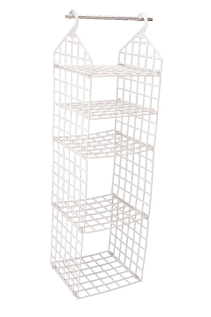 Wincy Wincy 5 Layer Folding Clothes Storage Racks Dormitory Closet for Students Wardrobe Shelves Underwear Socks Scarf tShirt etc Hanging Organizer Storage Holders Racks - Image 1