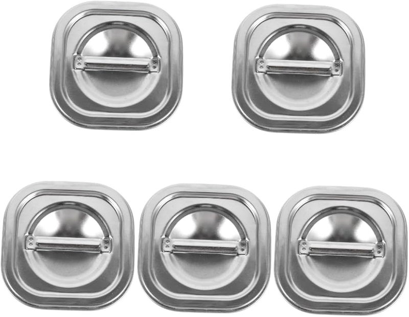 غطاء استبدال قدر التوابل من الفولاذ المقاوم للصدأ مقاس 12 × 12 سم 5 قطع فضي - Image 1