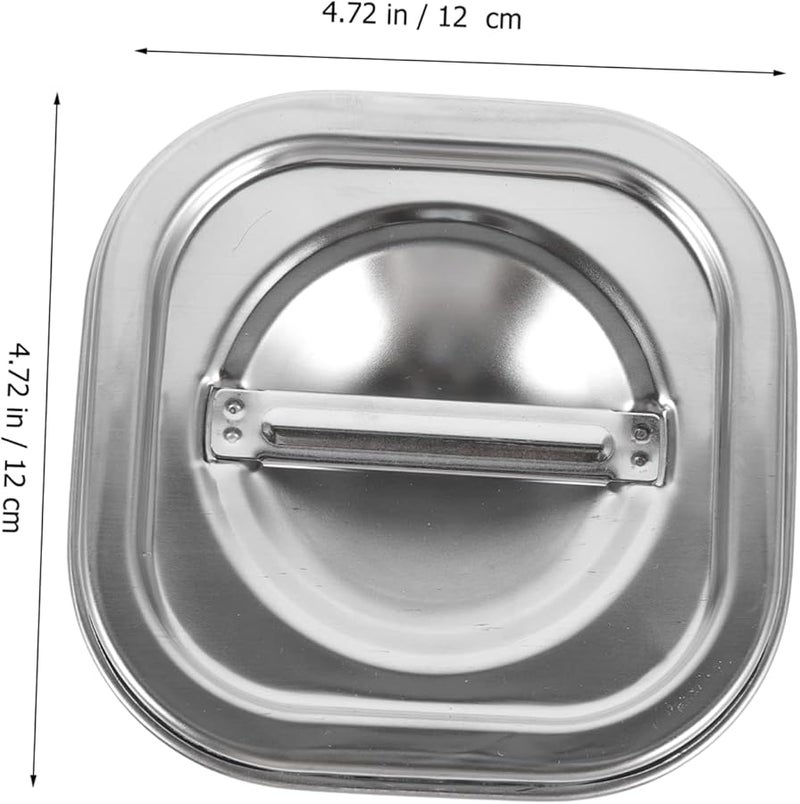 غطاء استبدال قدر التوابل من الفولاذ المقاوم للصدأ مقاس 12 × 12 سم 5 قطع فضي - Image 4