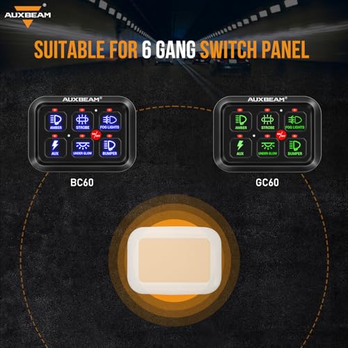 Auxbeam Switch Panel Waterproof Case PVC Protective Cover for 6 Gang Switch Panel BC60, GC60 Protective Sleeve Transparent Waterproof Covers - Image 4