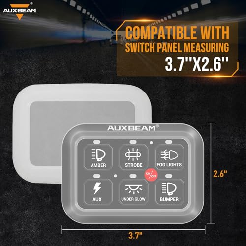 Auxbeam Switch Panel Waterproof Case PVC Protective Cover for 6 Gang Switch Panel BC60, GC60 Protective Sleeve Transparent Waterproof Covers - Image 2