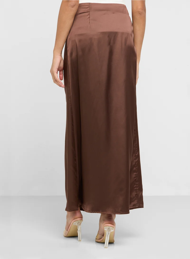 ELLA Long Satin Skirt