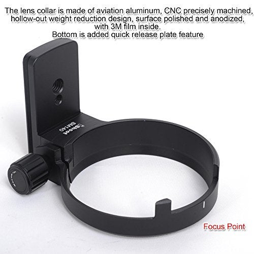 iShoot Lens Collar Support Tripod Mount Ring for Sigma 100400mm f563 DG OS HSM Contemporary Lens Bottom is ARCA Type Quick Release Plate Compatible with Tripod Ball Head of ARCASwissKirk Fit - Image 3