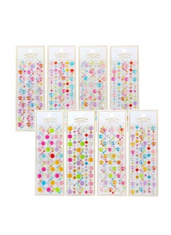 1036pcs Rhinestone Stickers Self Adhesive Stick on Gems Face Jewels Stickers Rhinestones Gem Stickers Shining Gemstone Sticky for Crafts Kids Crafting Decorating DIY