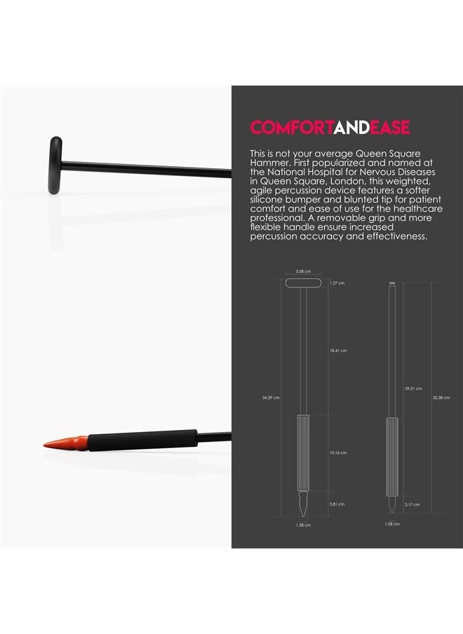 MDF Instruments , Queen Square Neurological Reflex Hammer with Pointed tip for Superficial responses - Free-Parts-for-Life & Lifetime Warranty - Black (MDF545-11)  - Image 4