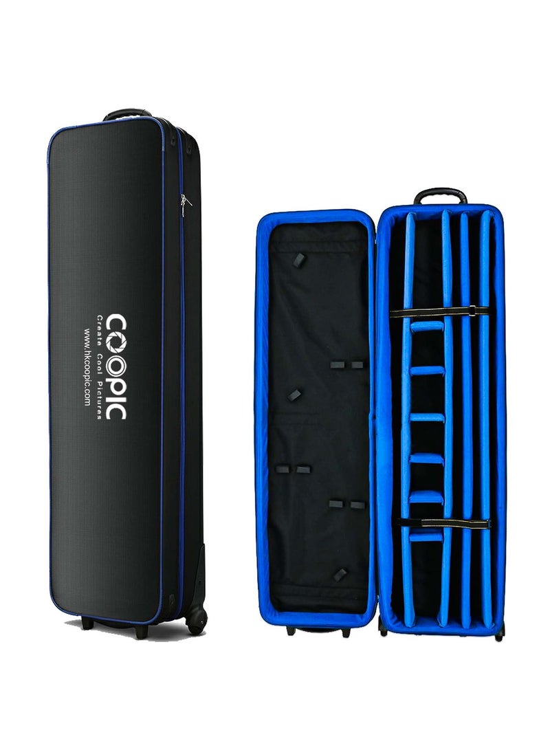 Coopic حقيبة عربة بعجلات من COOPIC TB-130 لمعدات التصوير الفوتوغرافي والفيديو الاحترافية مقاس 51.5 × 15 × 8 بوصة لحمل 3 حاملات قابلة للإزالة على شكل سلحفاة - Image 1