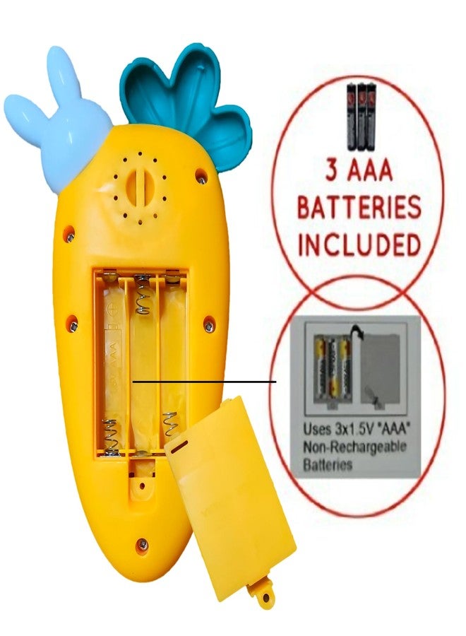 RAINBOW RIDERS Carrot Tunes Melody Phone for Kids Musical Mobile Phone for Kids with Animal Sound,Dialer Sound,Ringtones,Lights, Baterry Operated,Best Birthday Gift for 3+ Years. - Image 2
